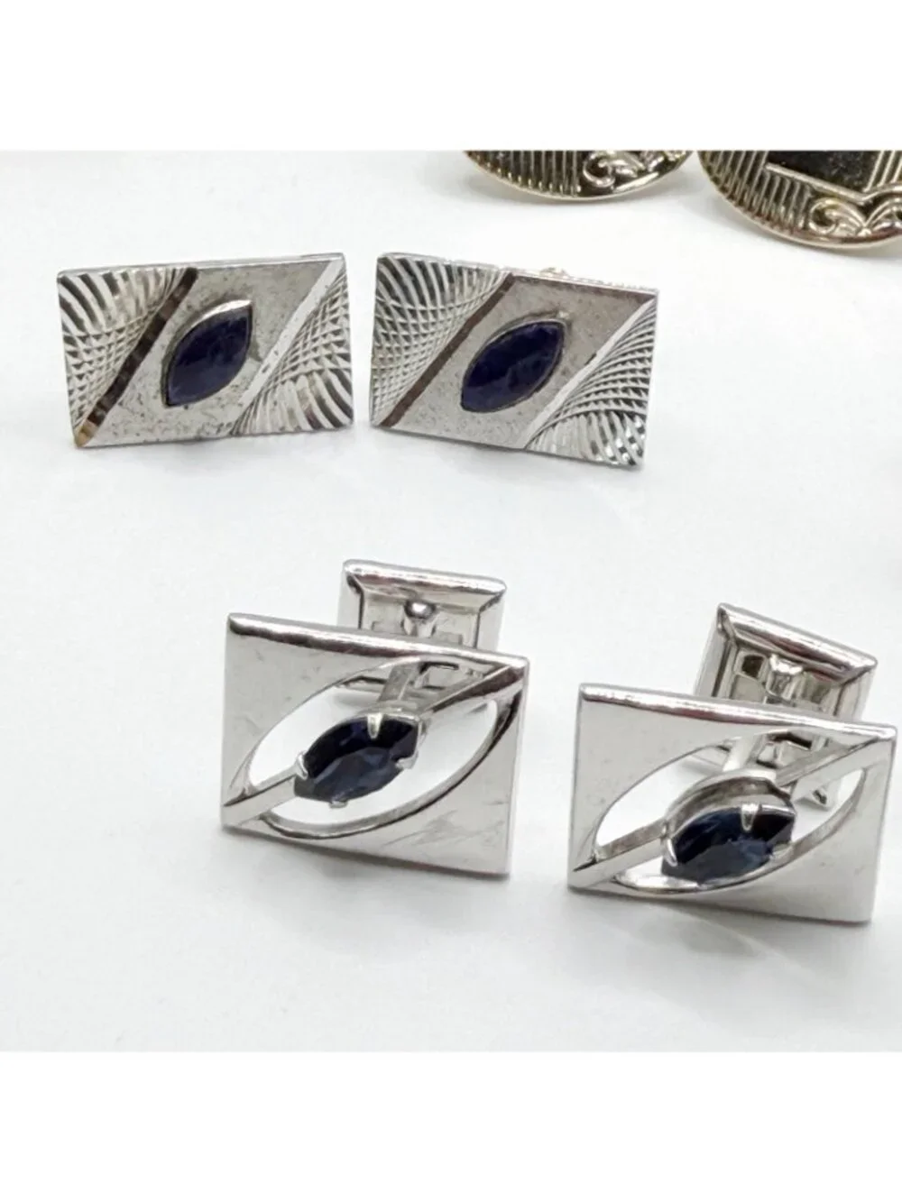 Lot Of 11 Cufflinks And 2 Tie Clips Swank, Simmons, Unsigned, Kreisler‎